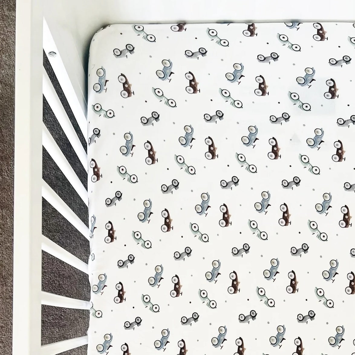 Cuddle Bug Cot Fitted Sheet 132 x 70cm Cars