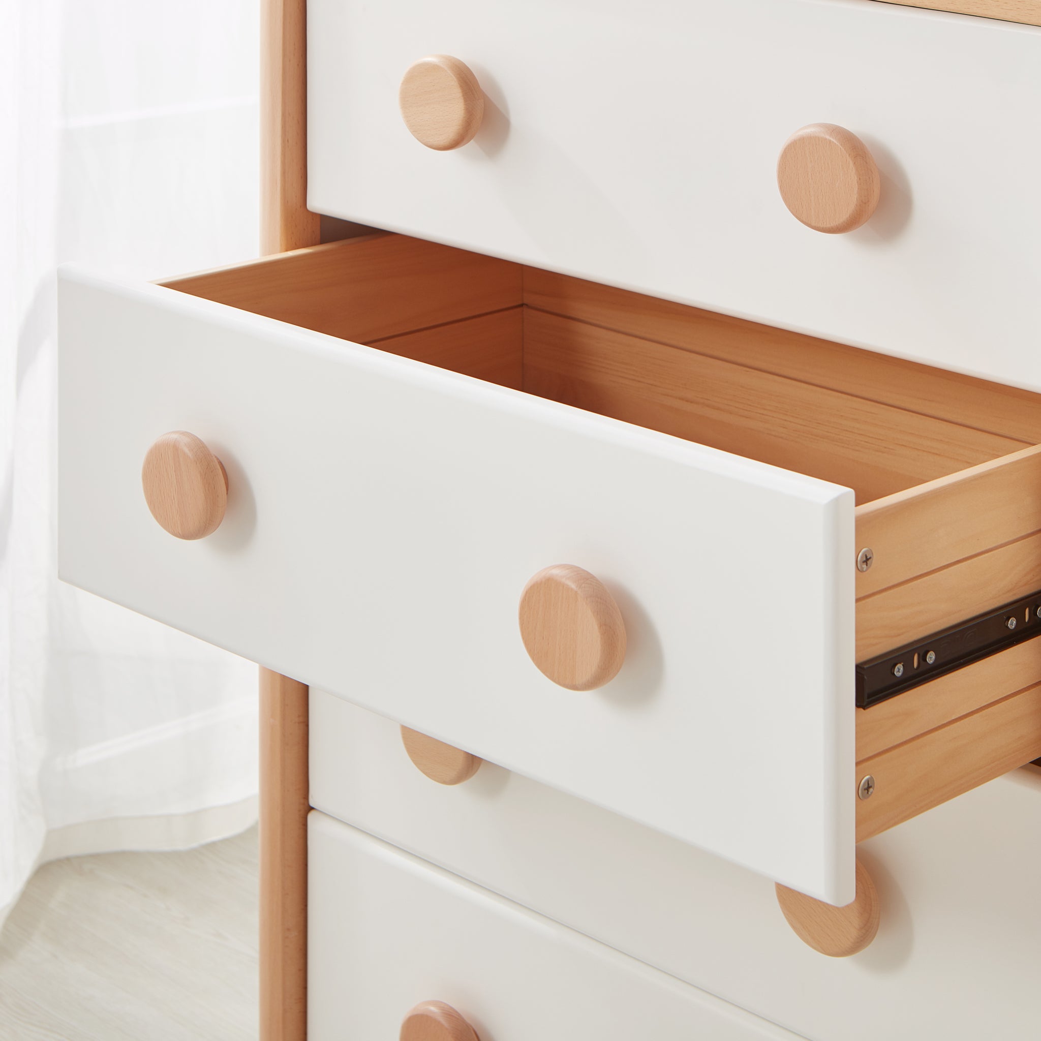 Byron 4 Drawer Chest | Scandi Nursery Dresser