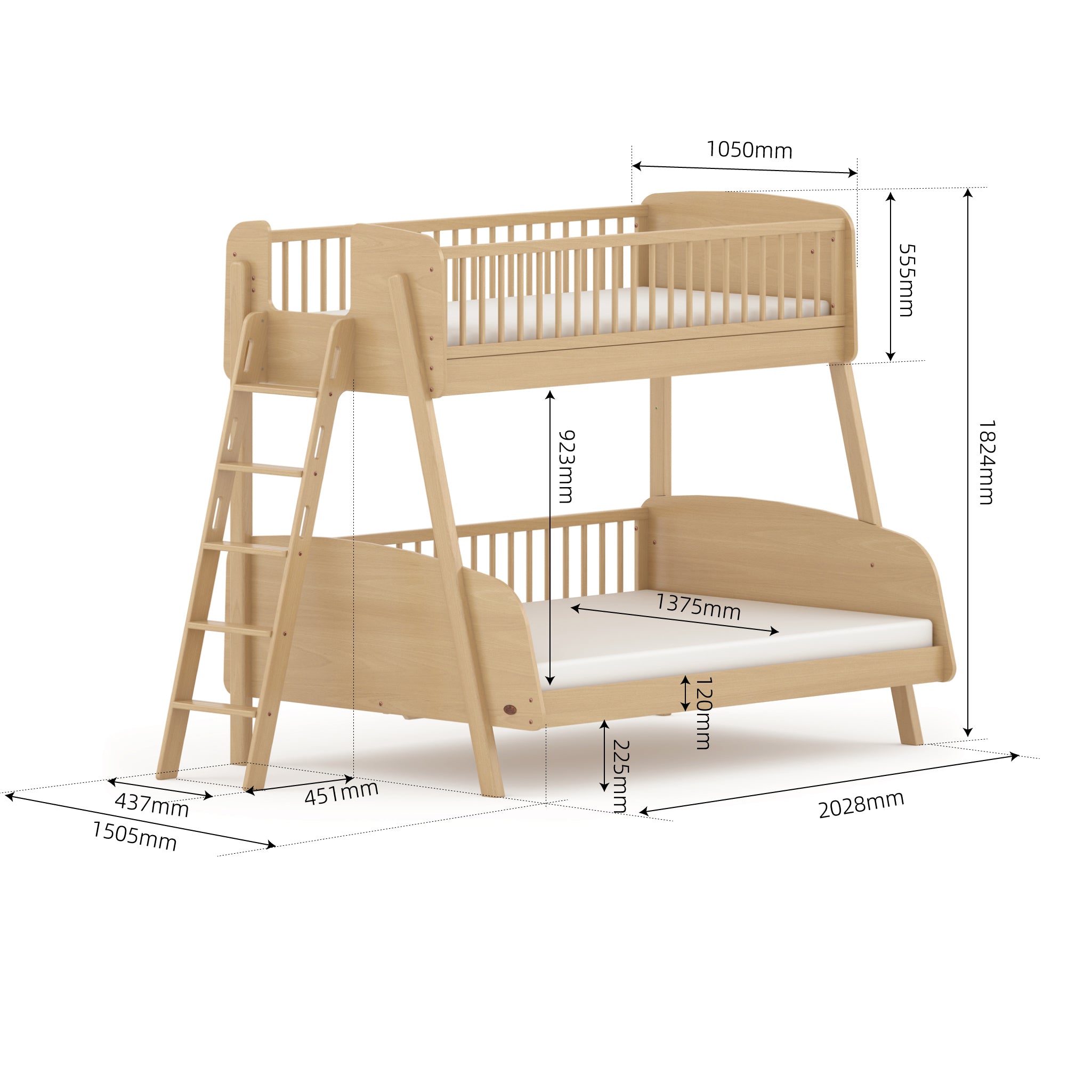 Boori Matilda Maxi Bunk Bed + Ladder