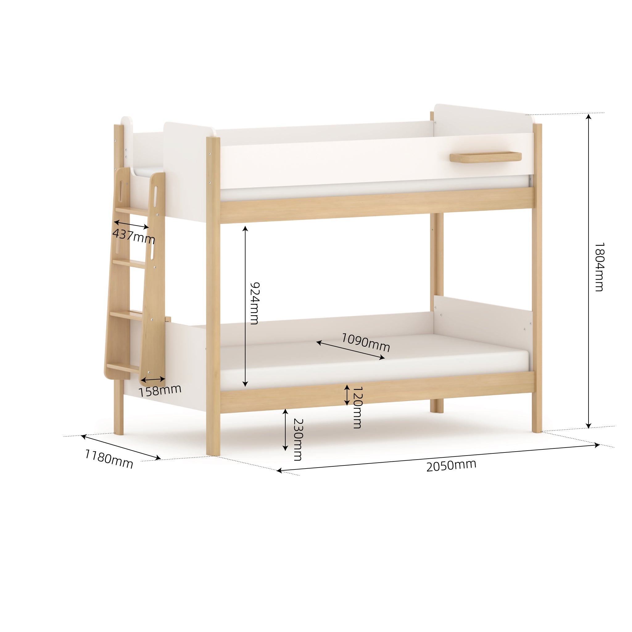 Natty King Single Bunk + Ladder