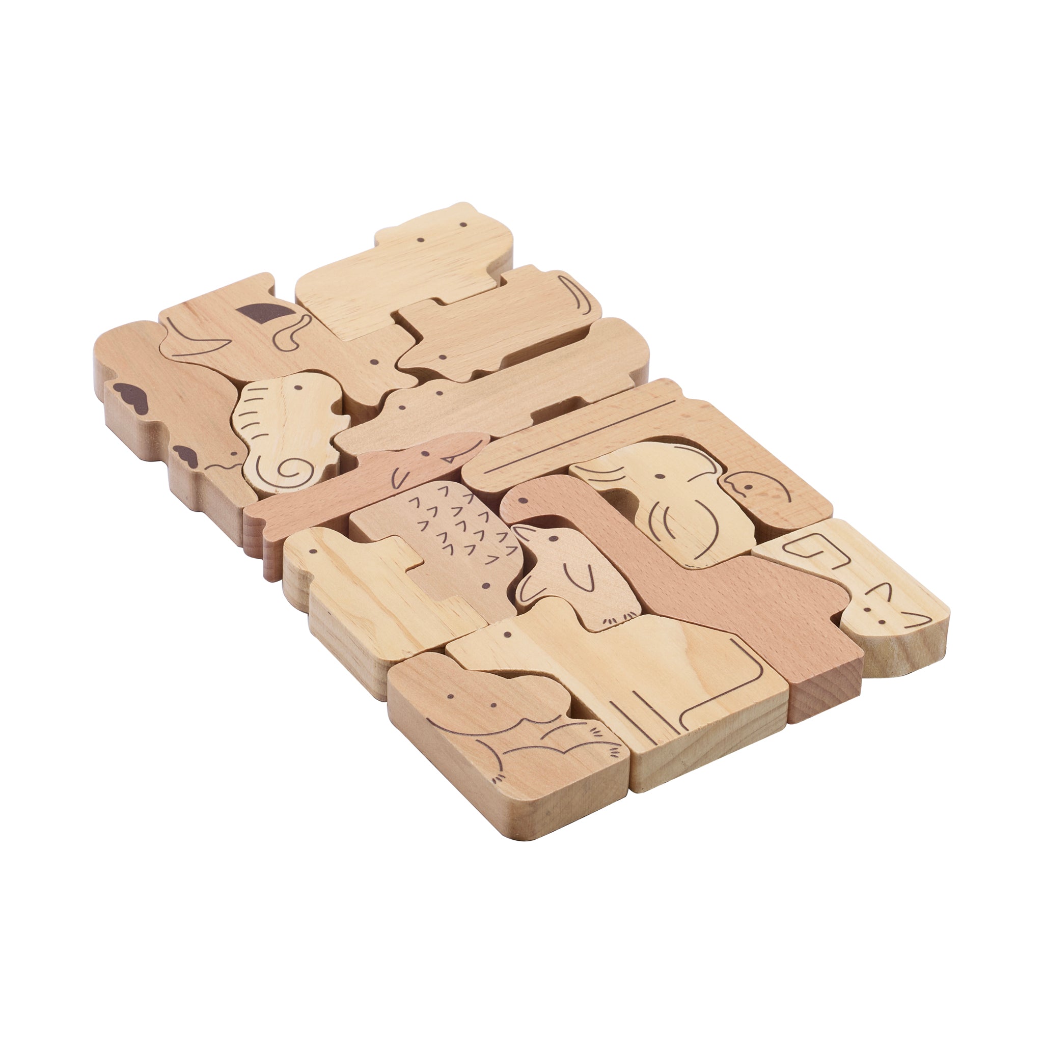 Aussie Animal Stacking Blocks - Natural