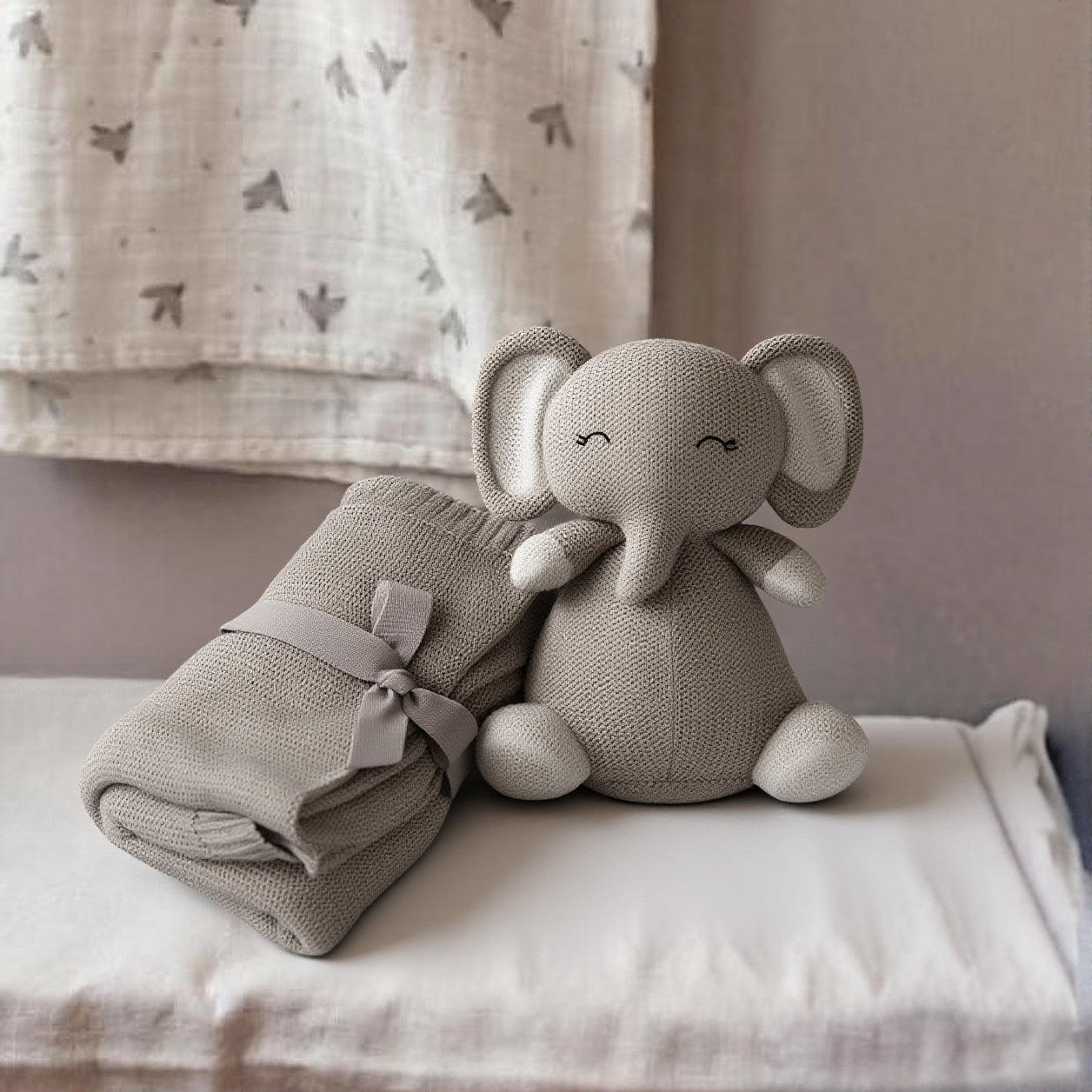 Ellis Elephant Soft Toy and Blanket Gift