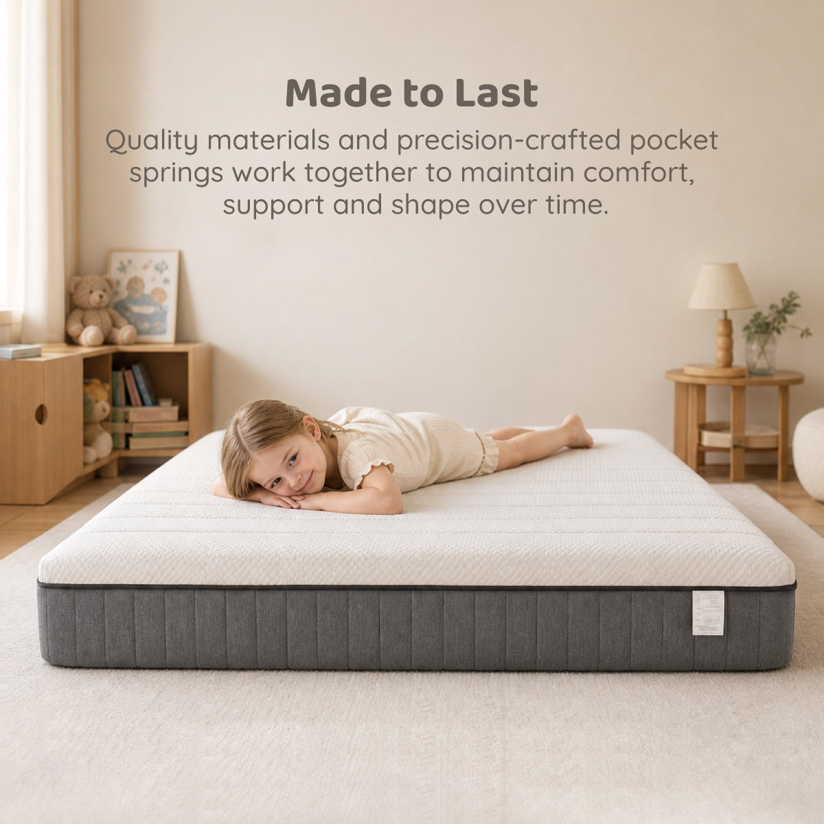 Double Lux Pocket Spring Mattress 190 x 136 x 26cm