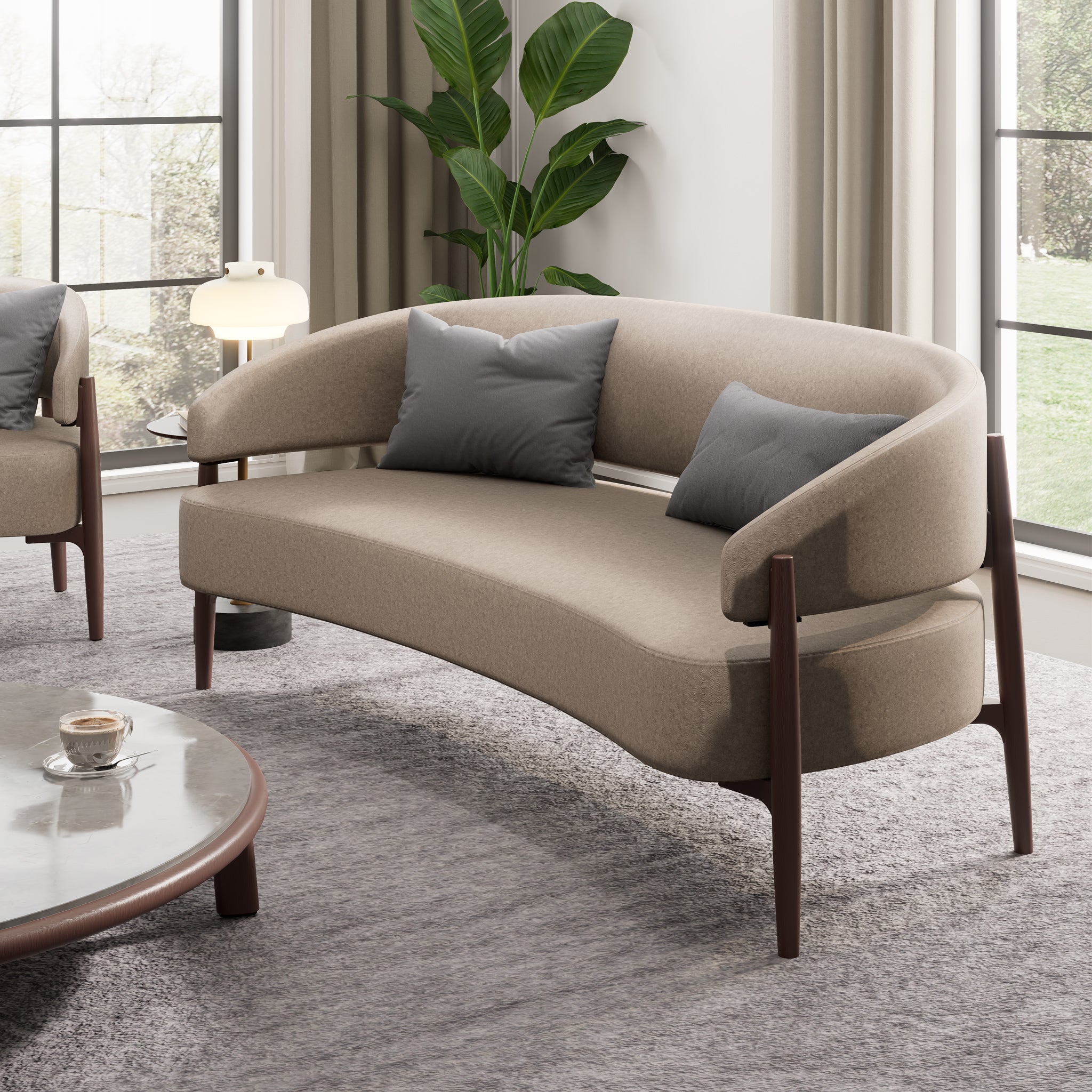 Luna Curved 2 Seater Sofa
