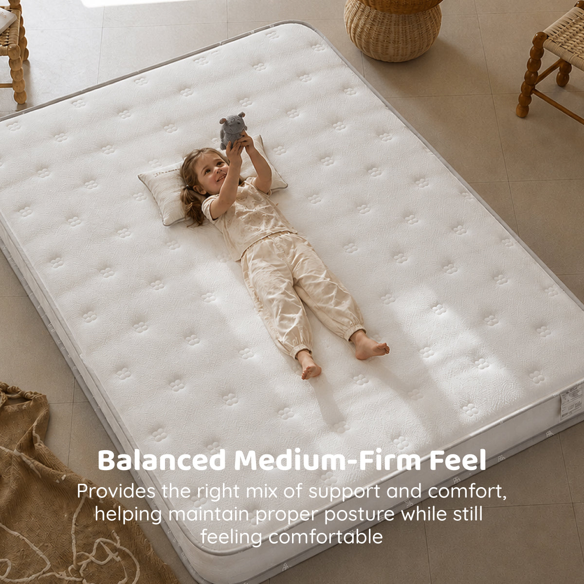 King Single Pocket Spring Mattress 203 x 107cm