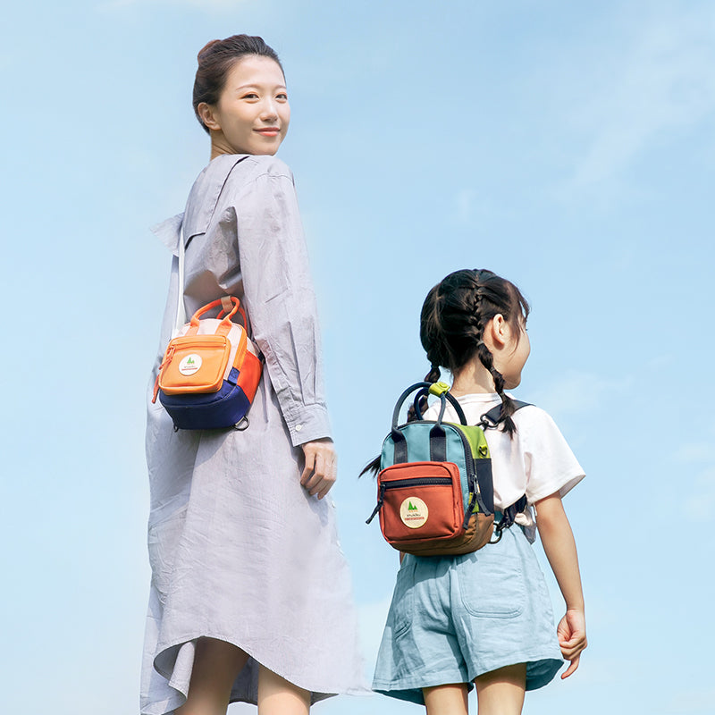 Classic Mini Bag – Orange Red & Blue