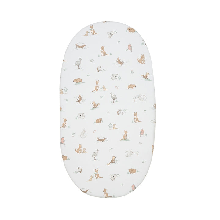 Organic Bassinet Fitted Sheet - Australiana