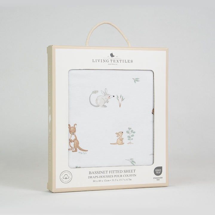 Organic Bassinet Fitted Sheet - Australiana
