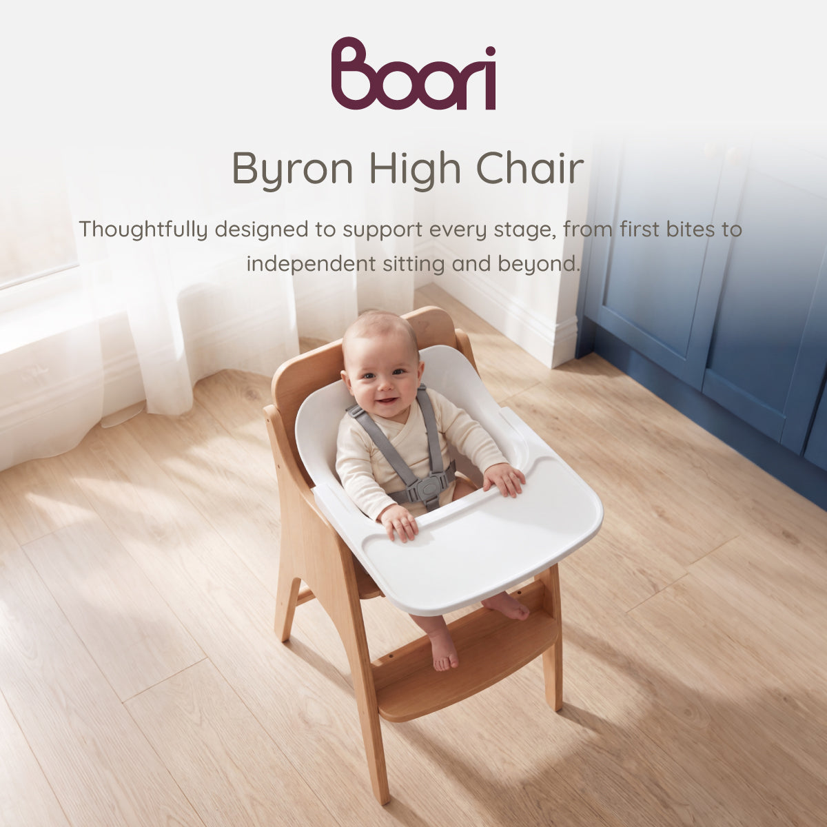 Byron High Chair V23 (with seat insert and harness)