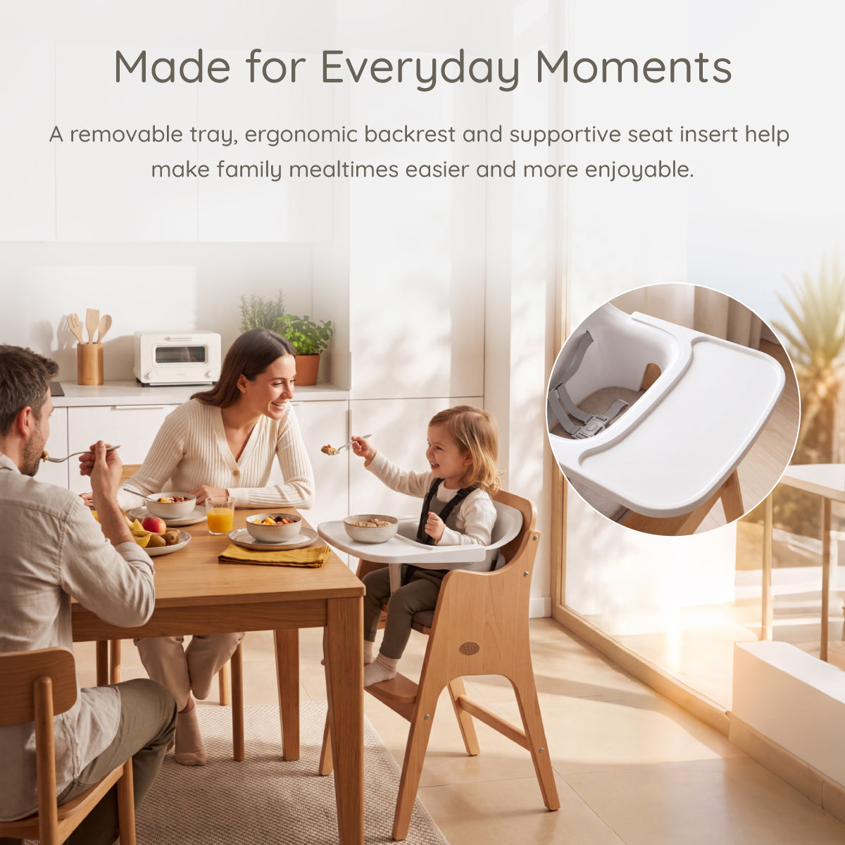 Byron High Chair V23 (with seat insert and harness)
