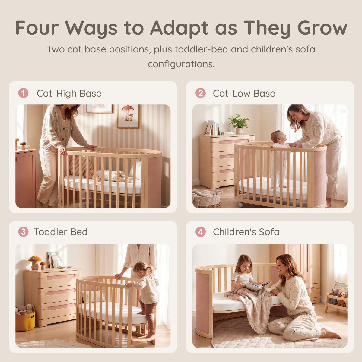 Eden Elite Oval Cot
