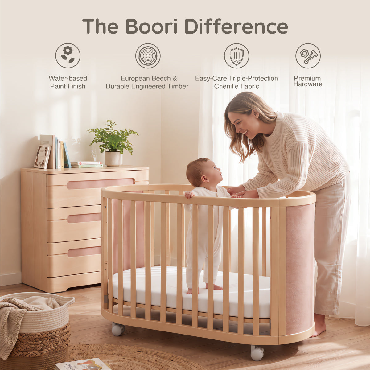 Eden Elite Oval Cot