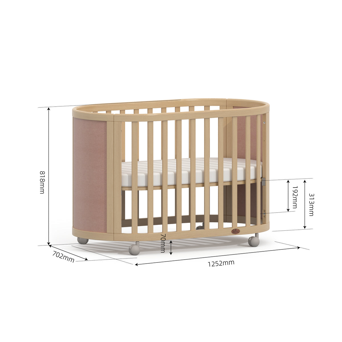 Eden Elite Oval Cot