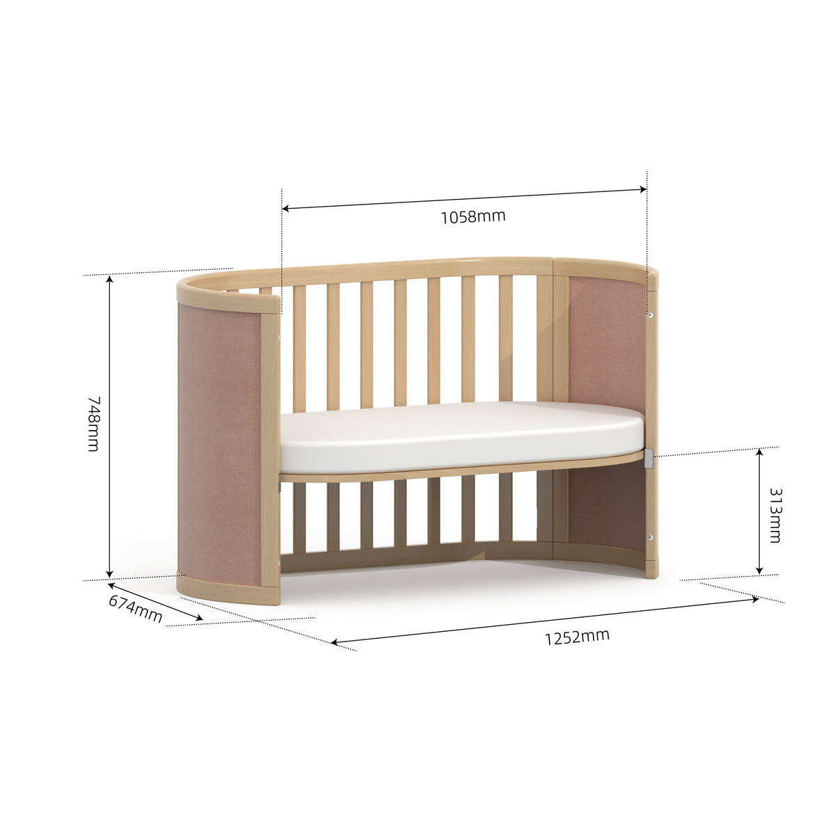 Eden Elite Oval Cot