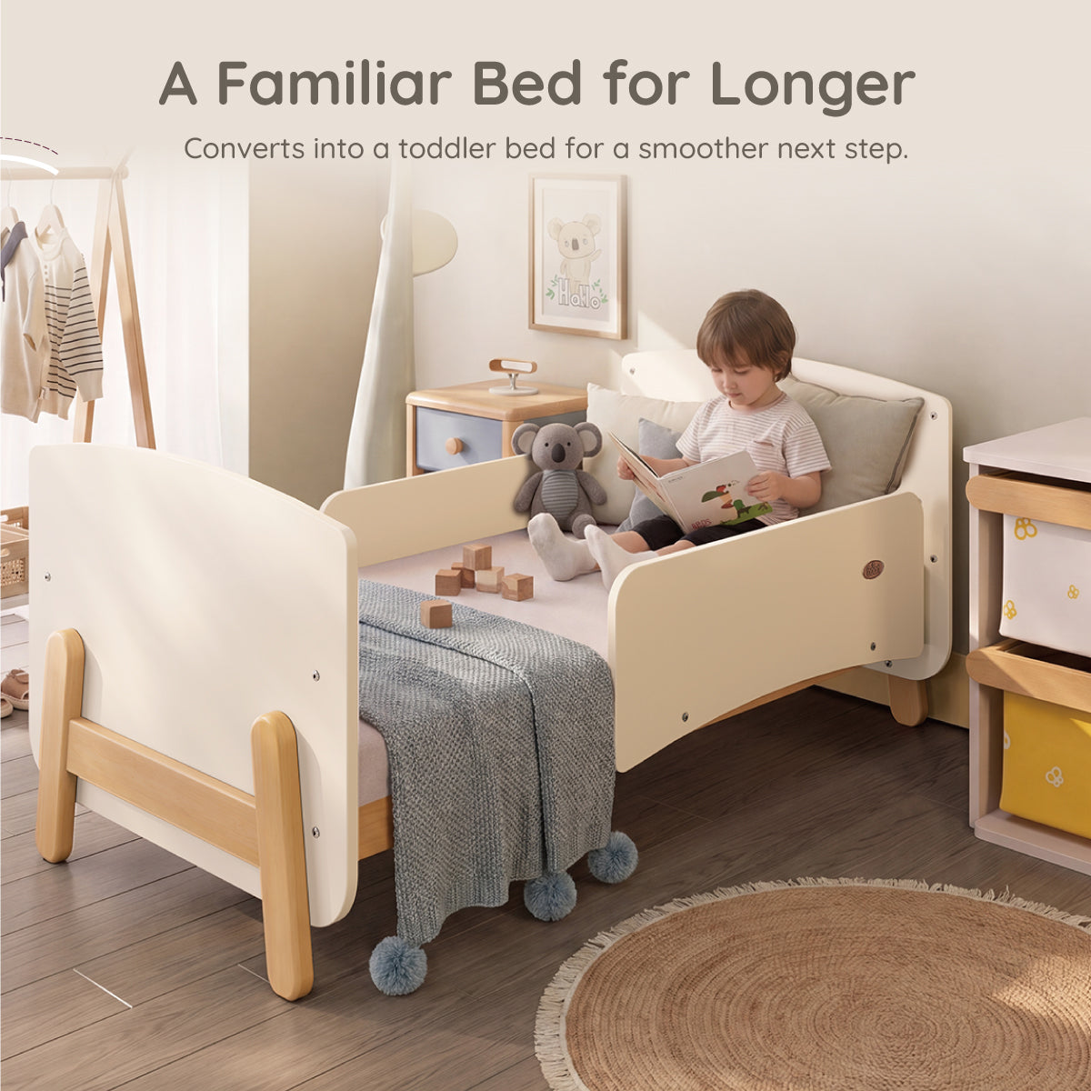 Natty Ergonomic Cot - Dropside