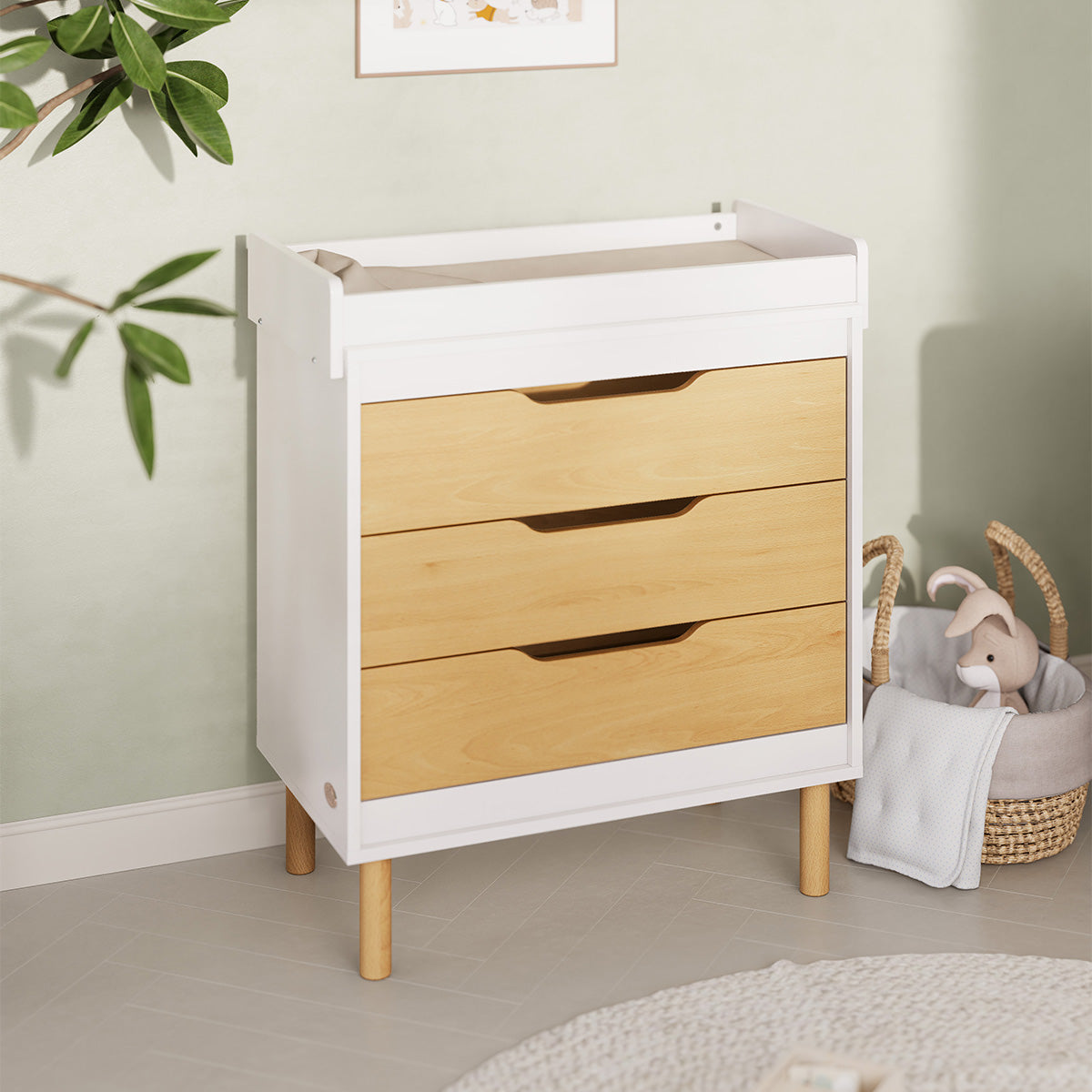 Boori Perla 3 Drawer Chest + Change Tray and Change Pad