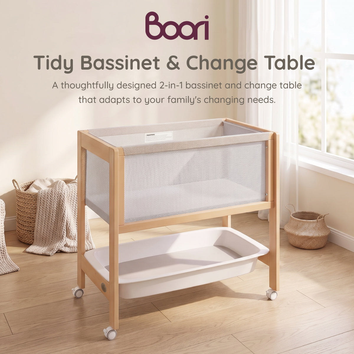 Tidy Bassinet/Change Table - 2 in 1
