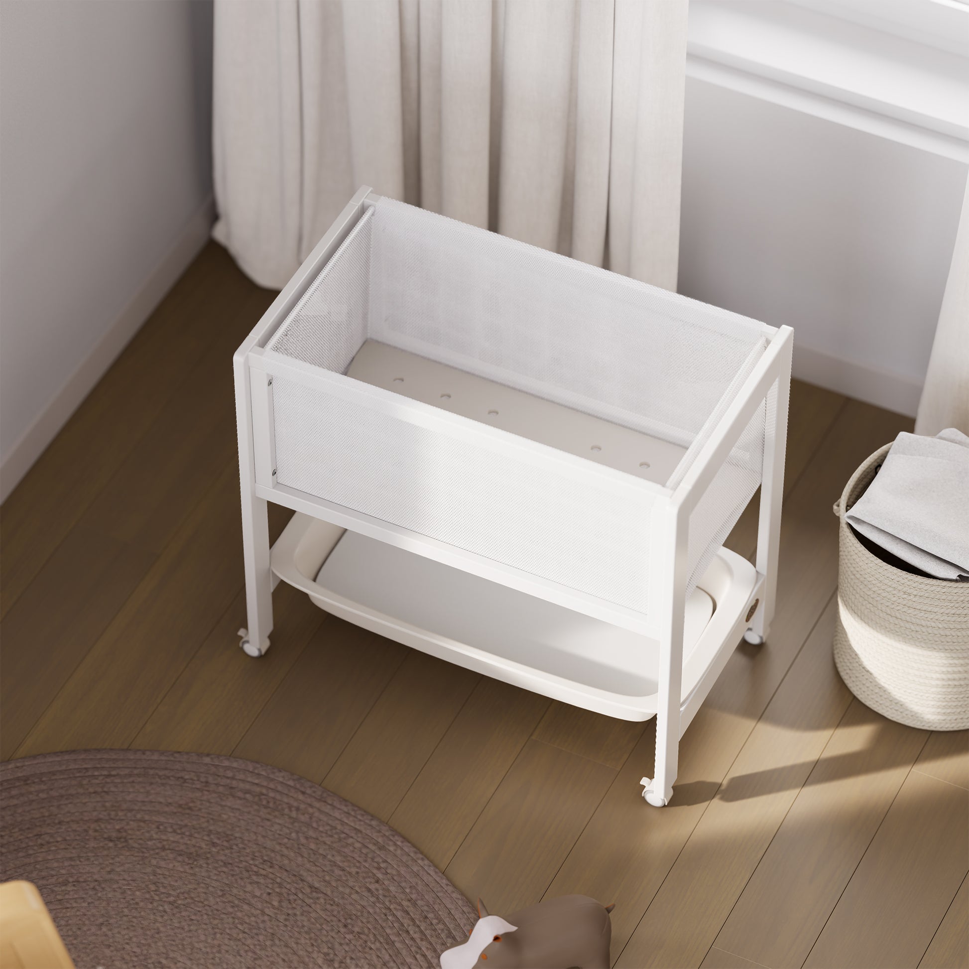 Mobile Tidy Bassinet with Wheels Æ'?? Safe Stylish – Boori