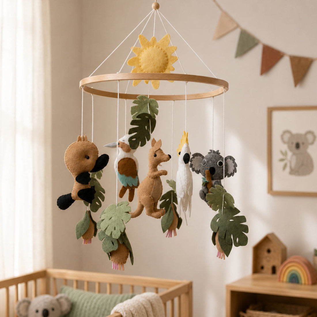 Aussie Friends Musical Baby Mobile