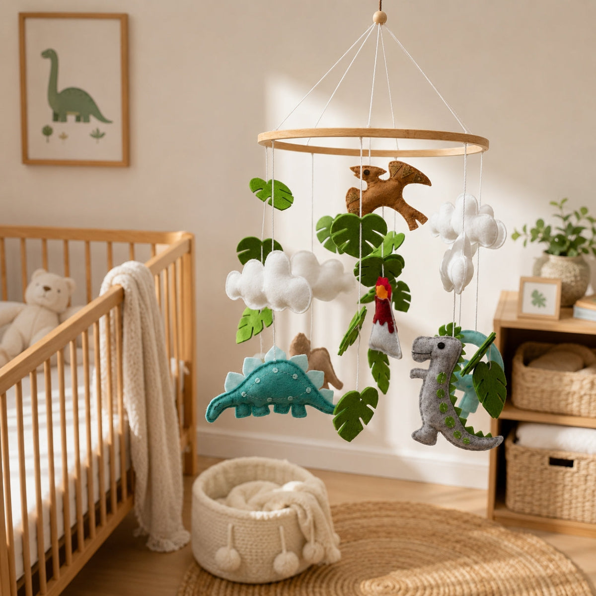 Jurassic Friends Musical Baby Mobile