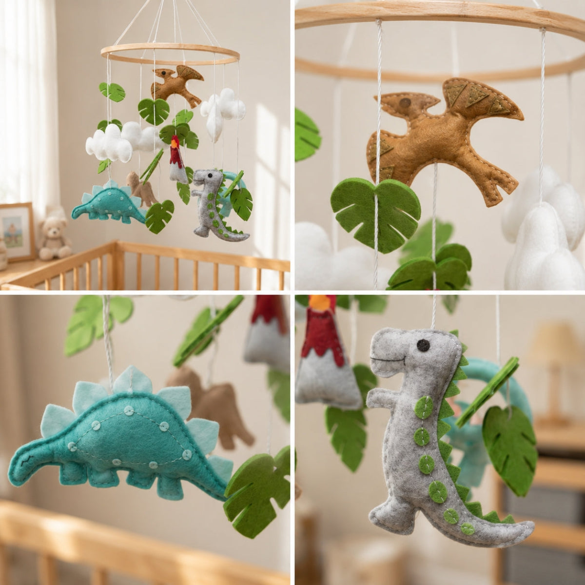 Jurassic Friends Musical Baby Mobile