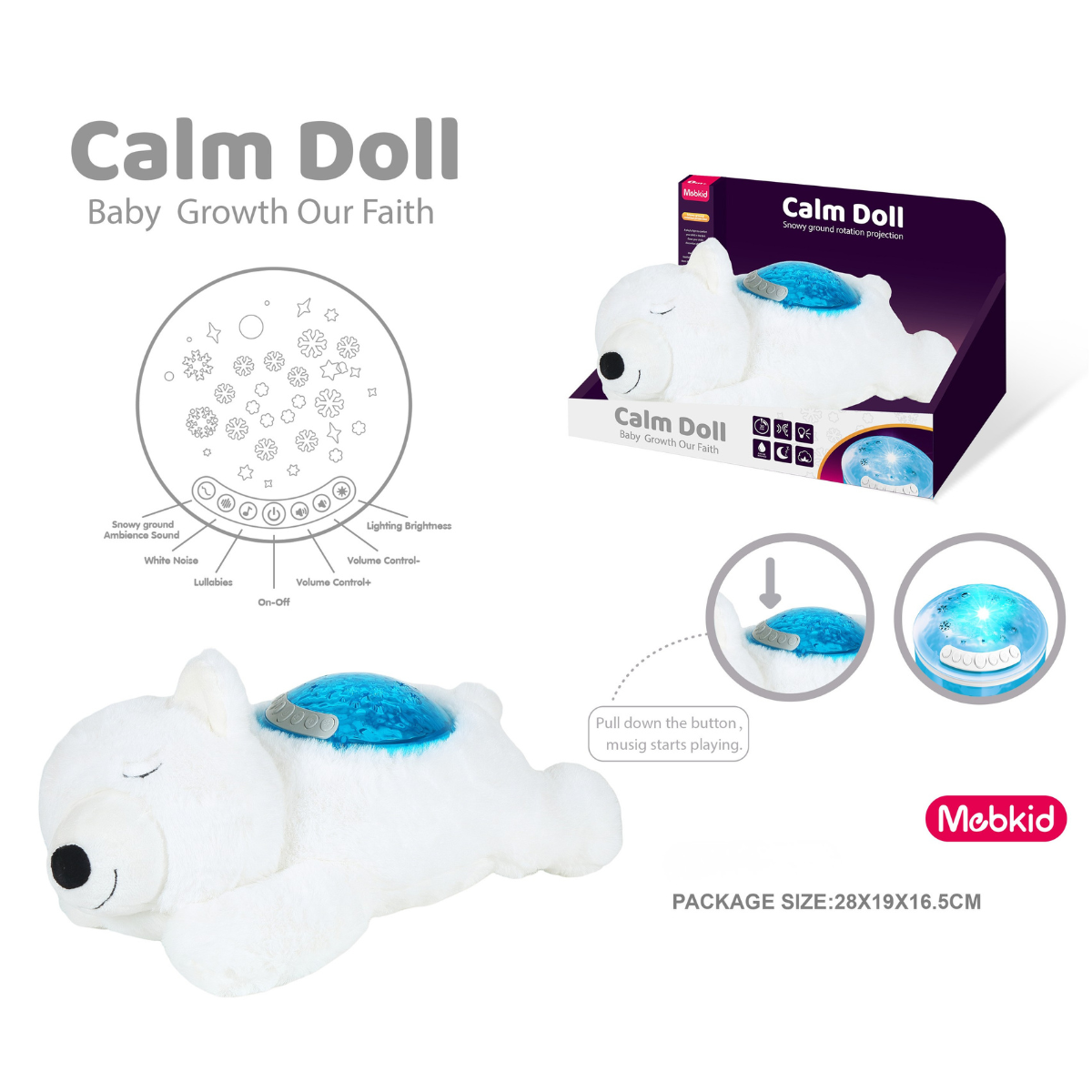 Polar Bear Rotating Projector