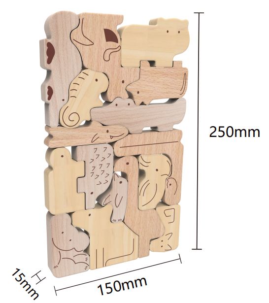 Aussie Animal Stacking Blocks - Natural