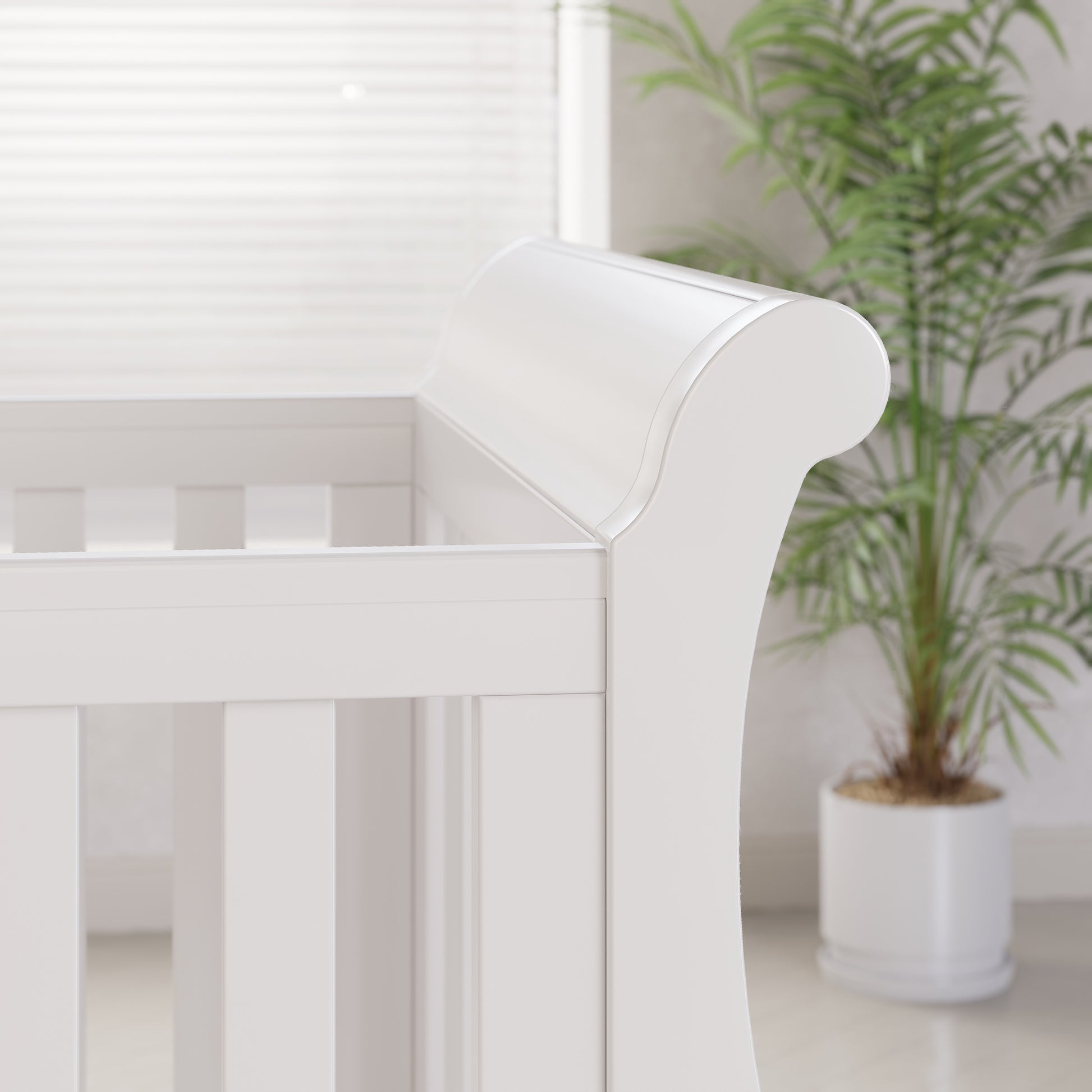 Baby Bassinet Boori Sleigh Bassinet White BC Sleigh 3-in-1 Cot