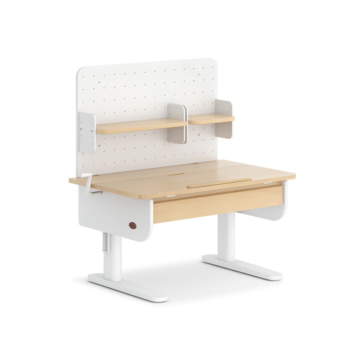 Boori Ergonomic Desk (100cm) with Pegboard Hutch Package
