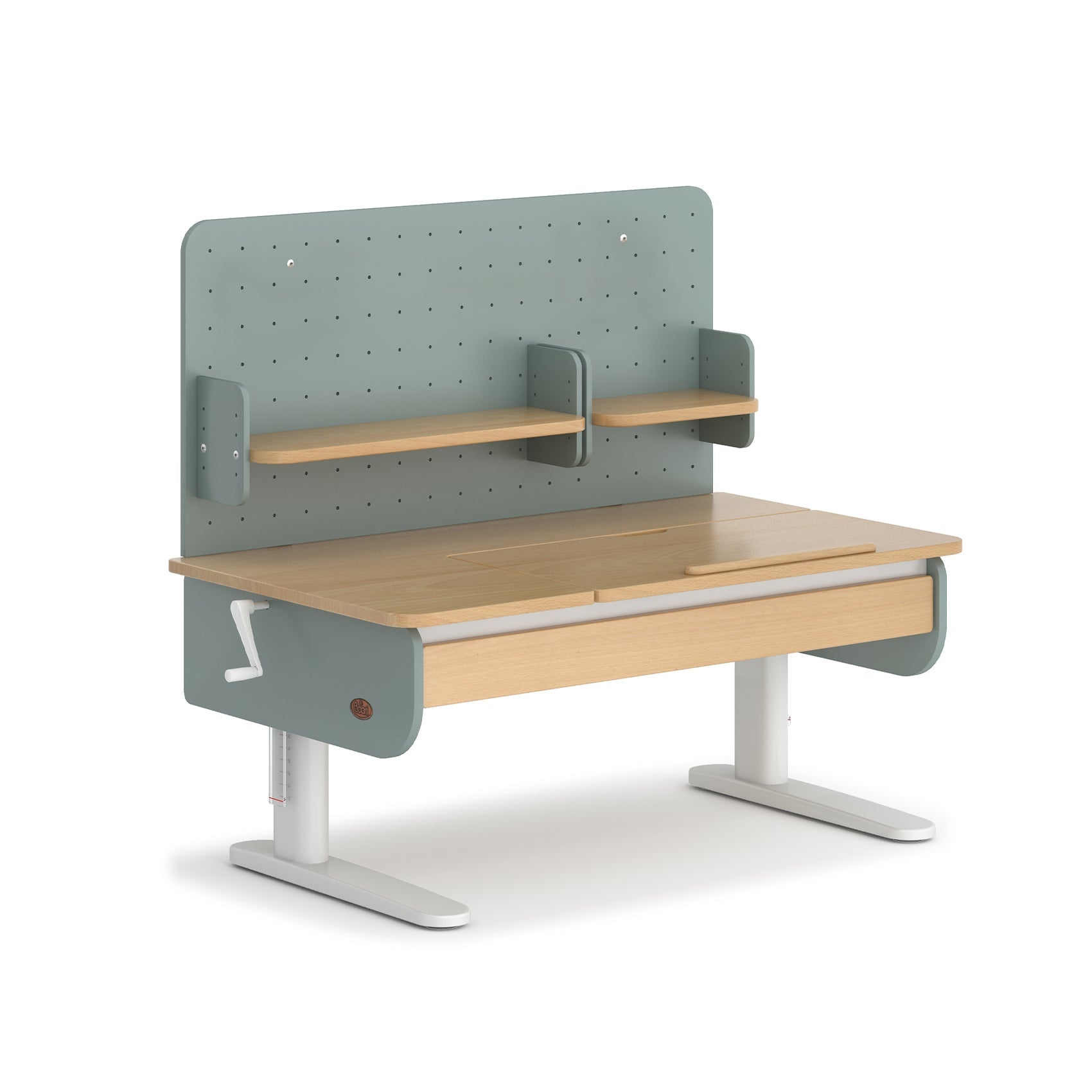 Boori Ergonomic Desk (118cm) with Pegboard Hutch Package