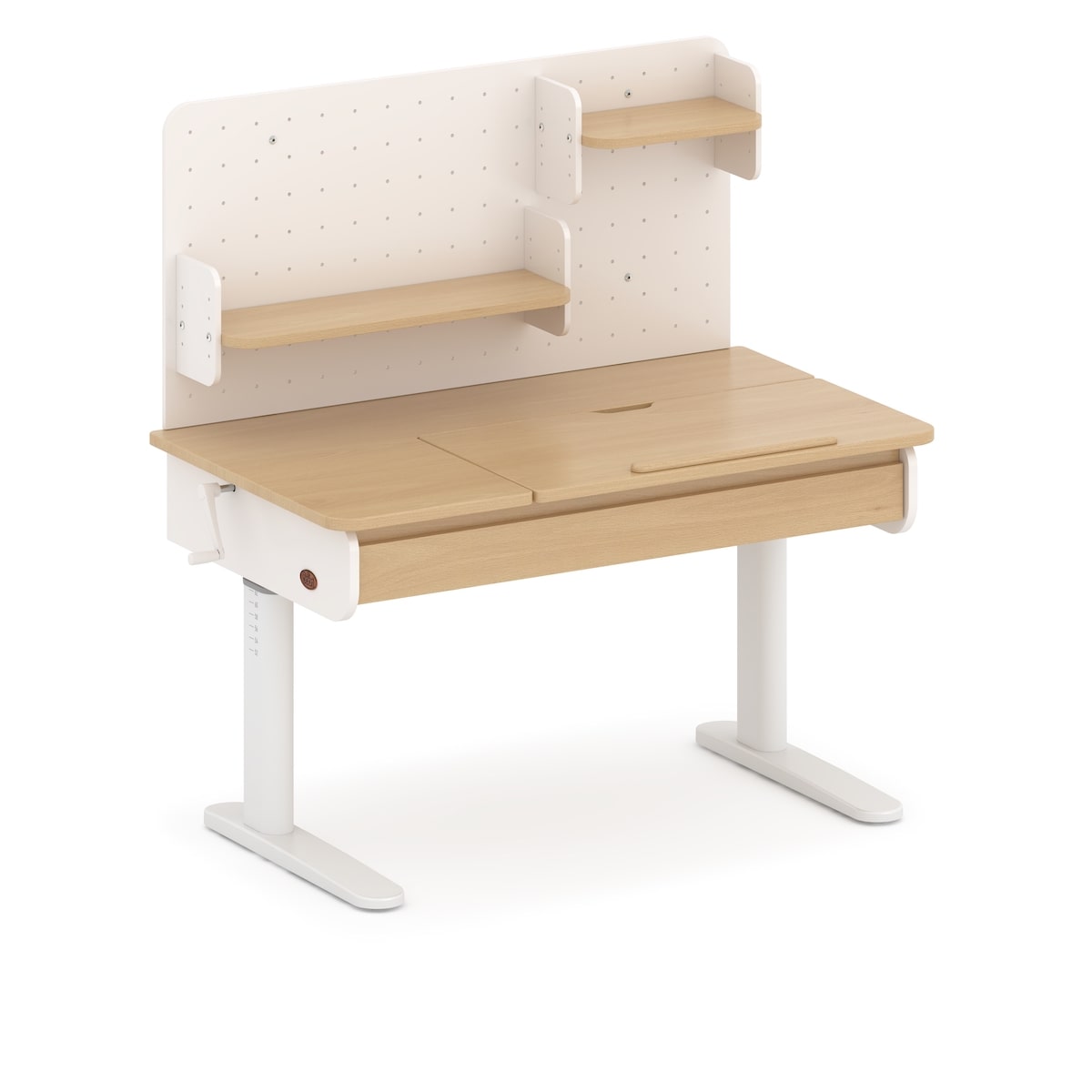 Boori Ergonomic Desk (118cm) with Pegboard Hutch Package
