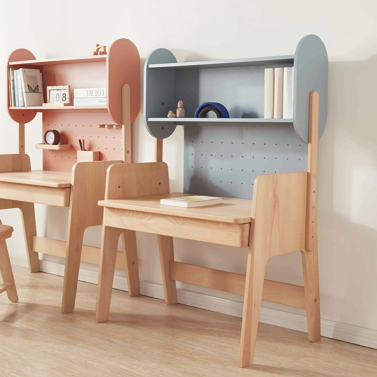 Boori Euler Desk with Pegboard and Hutch Package