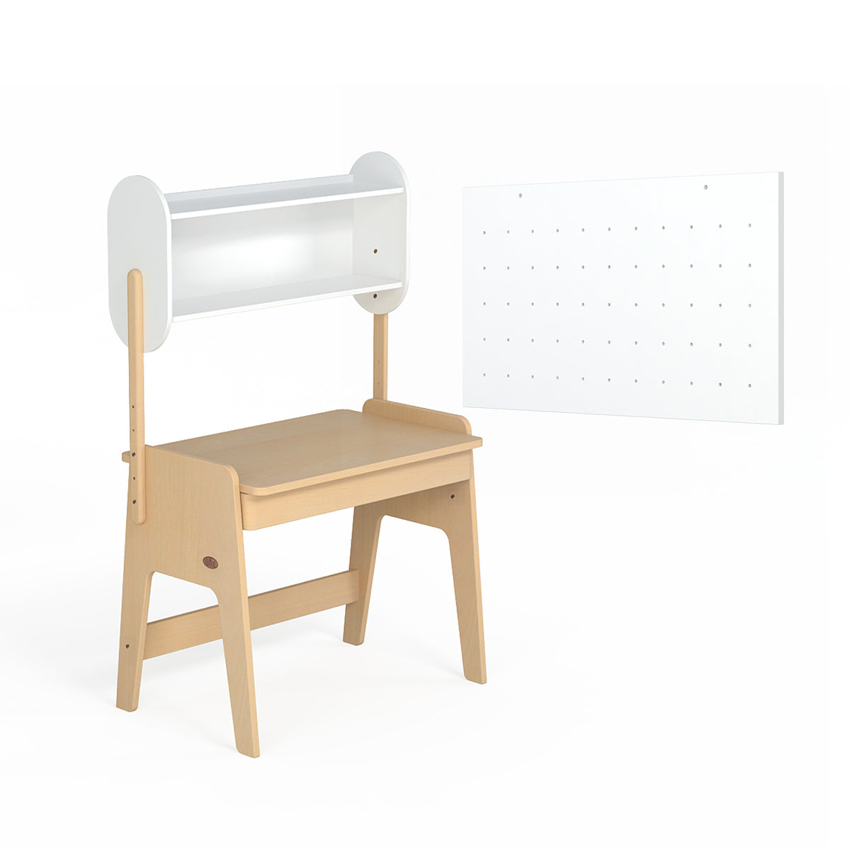 Boori Euler Desk with Pegboard and Hutch Package