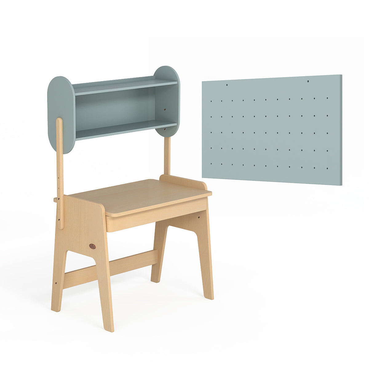 Boori Euler Desk with Pegboard and Hutch Package