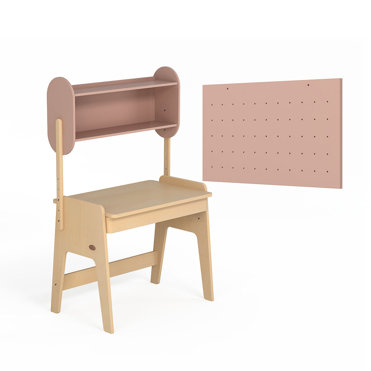 Boori Euler Desk with Pegboard and Hutch Package