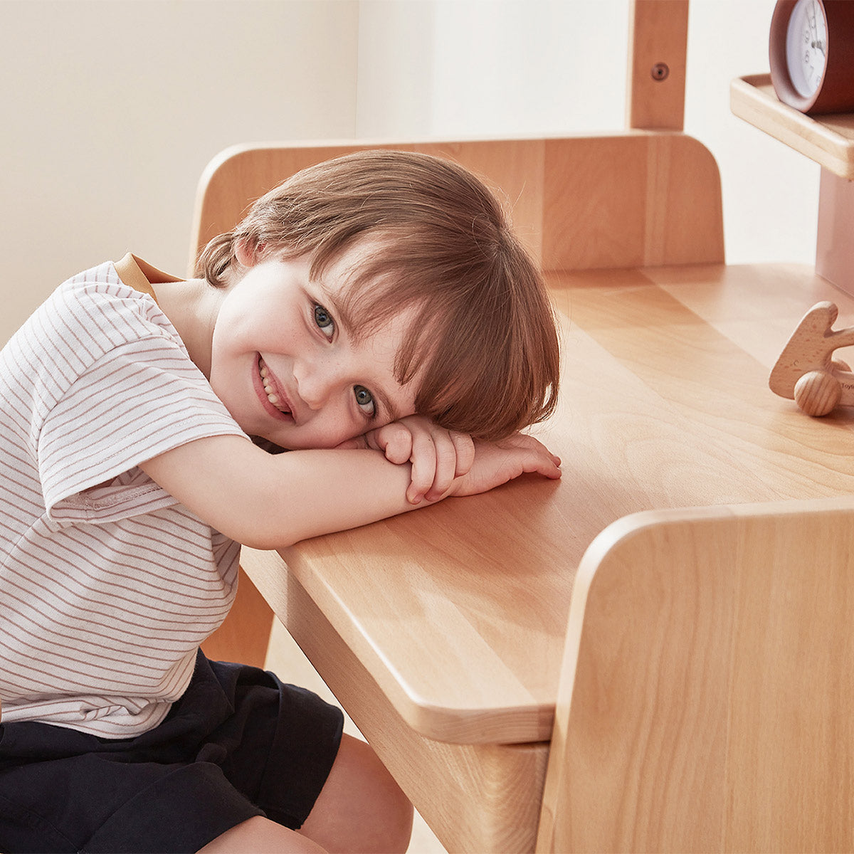 Boori Euler Desk with Pegboard Hutch, Study Chair and Cushion Set Package