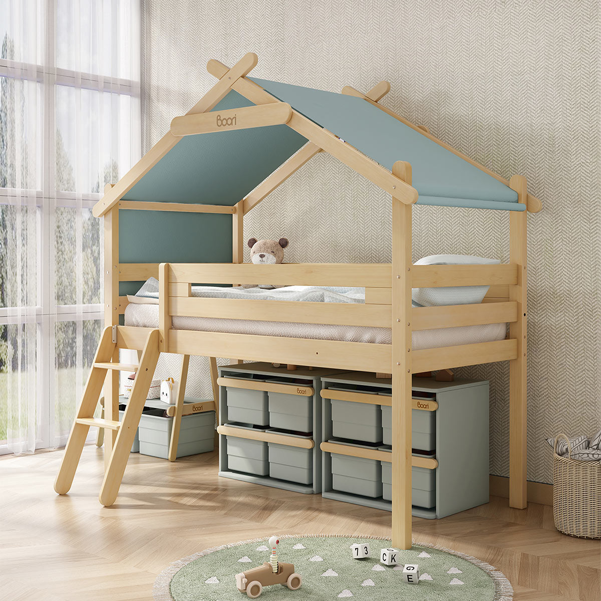 Forest Teepee Single Loft Bed