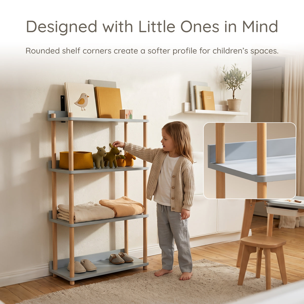 Leaf 4 Shelf Bookcase