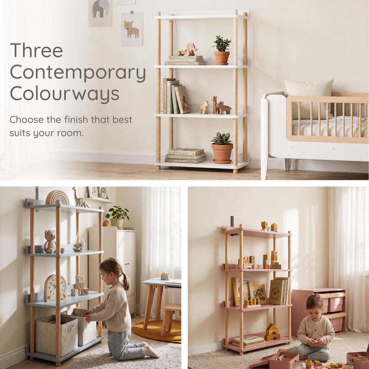 Leaf 4 Shelf Bookcase