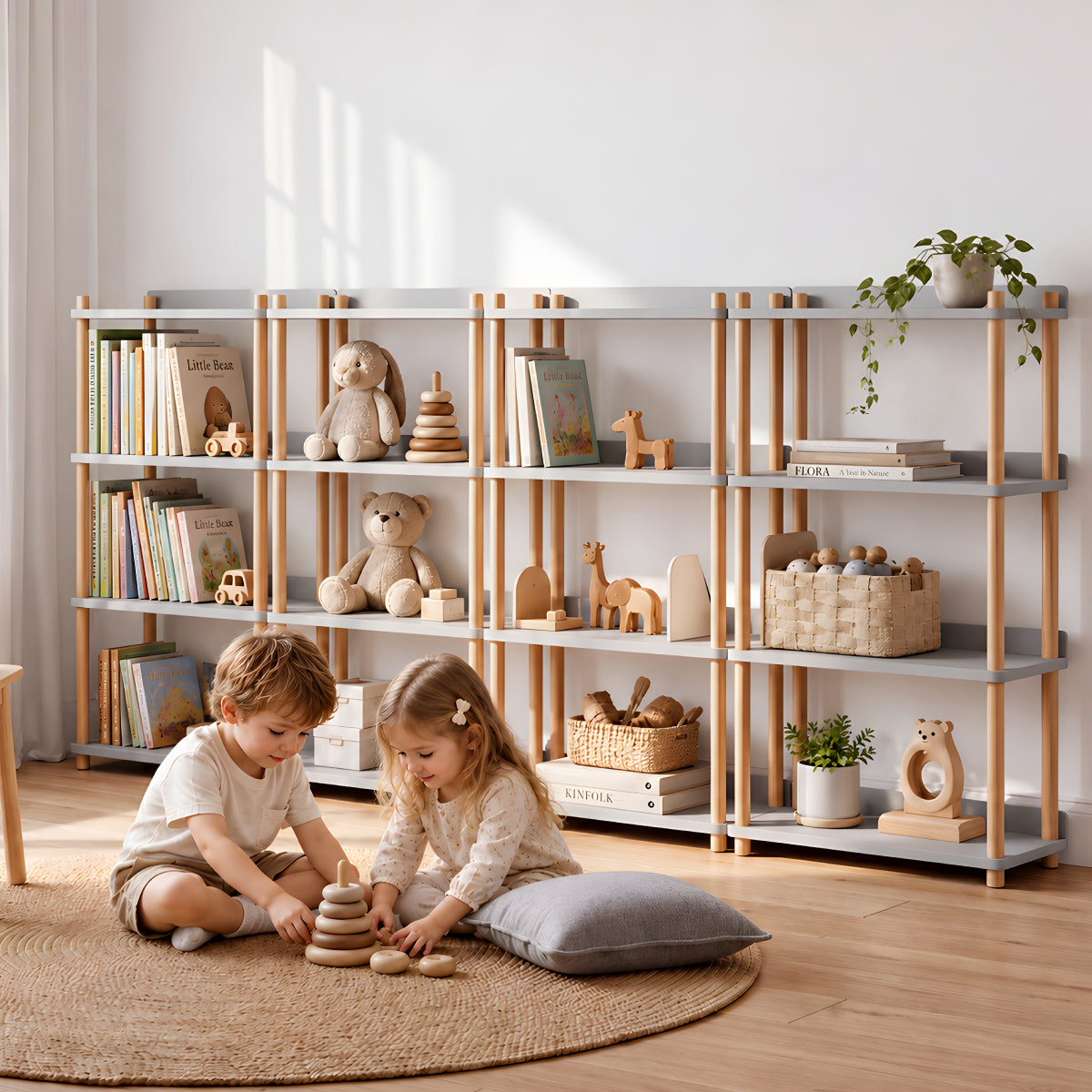 Leaf 4 Shelf Bookcase