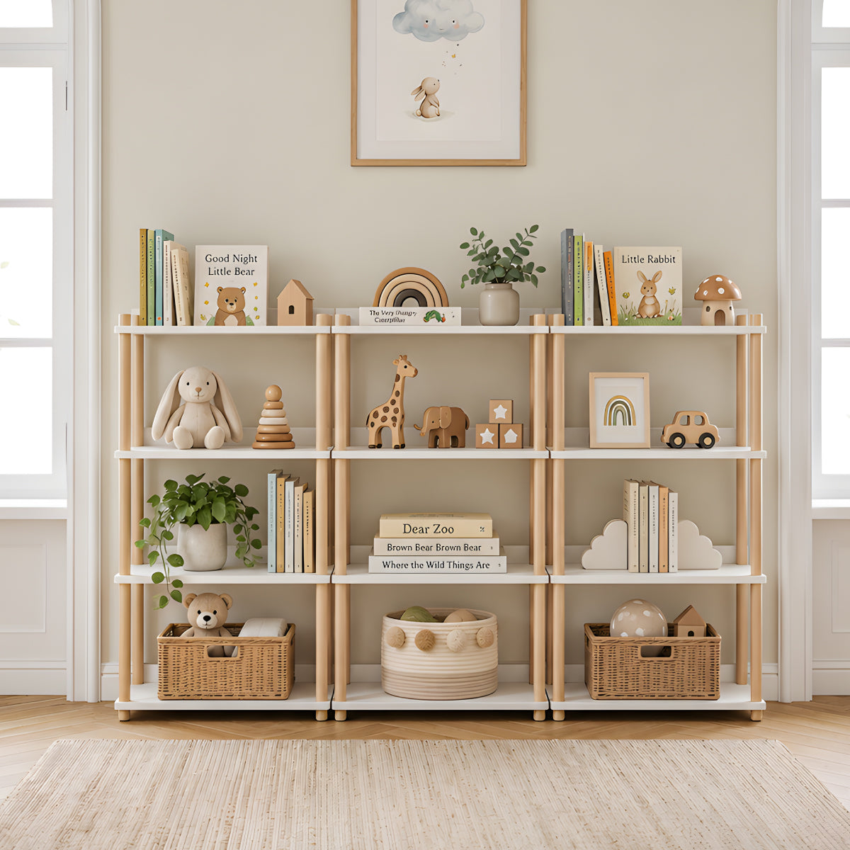 Leaf 4 Shelf Bookcase