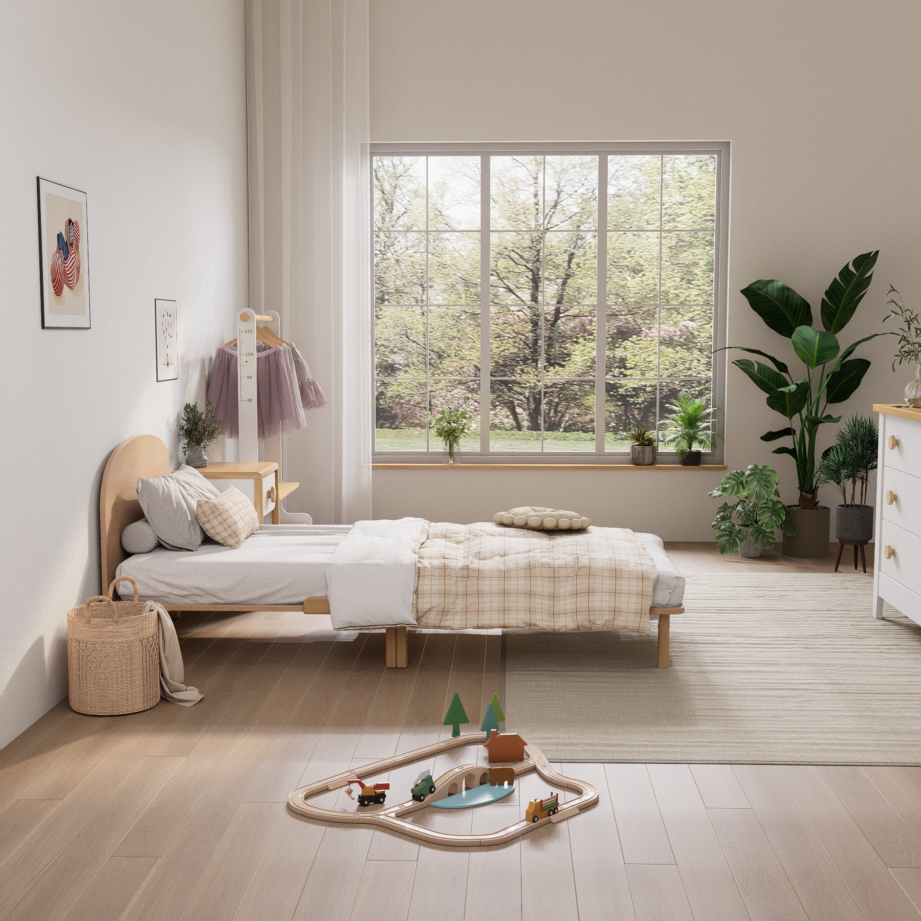 Leaf Single Bed & Pocket Spring Mattress Package