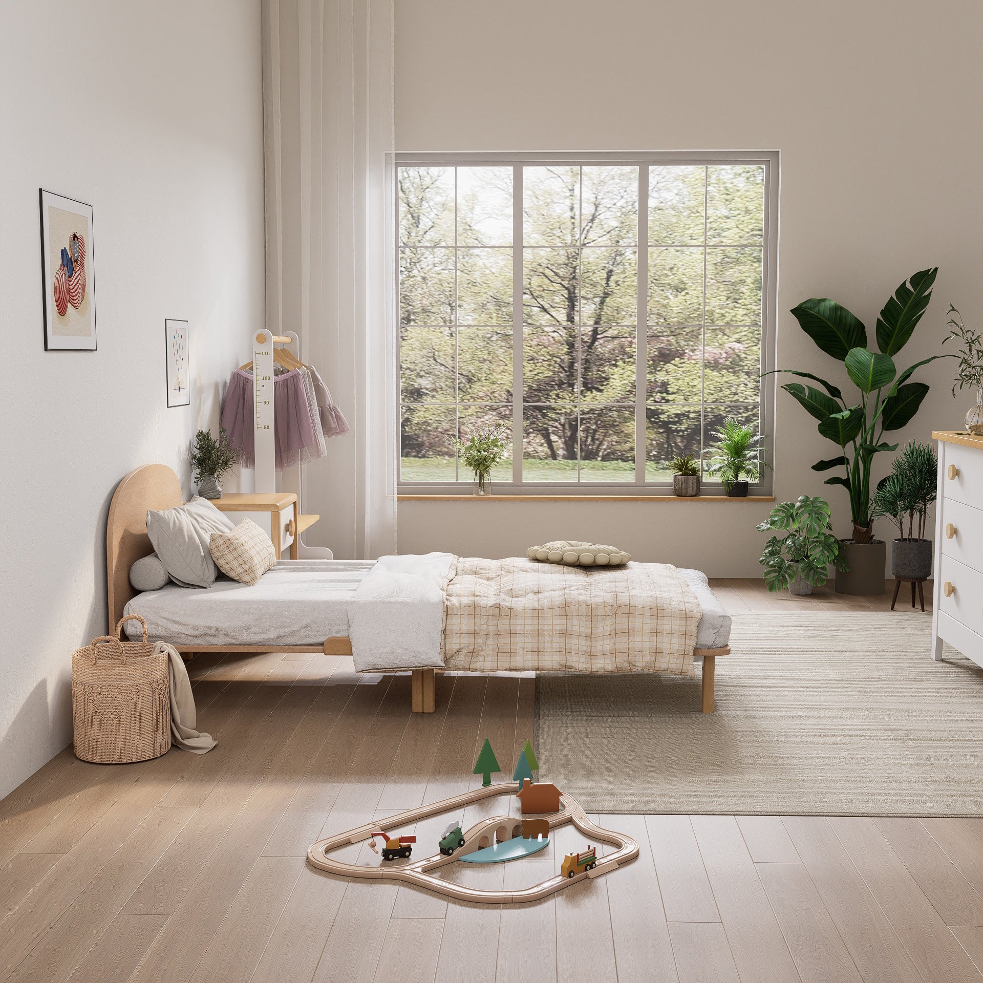 Leaf Single Bed & Pocket Spring Mattress Package