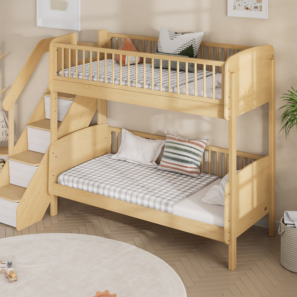 Matilda Single Bunk Bed + Storage Staircase