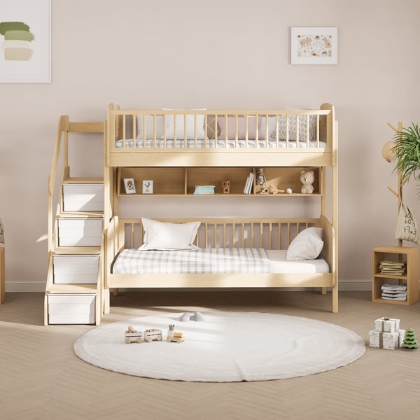 Matilda Single Bunk Bed + Storage Staircase