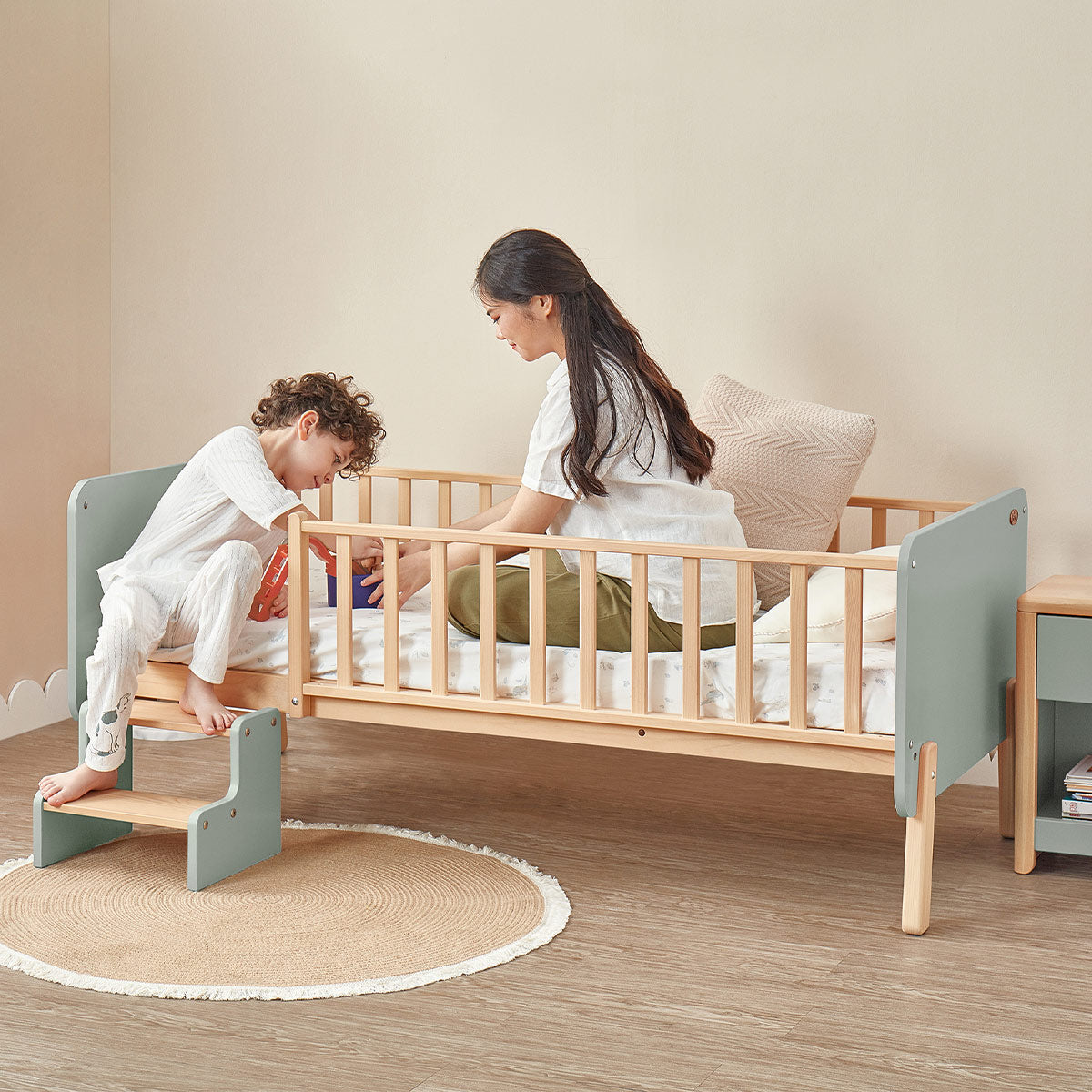 Boori Natty Bedside Bed & Pocket Spring Mattress Package