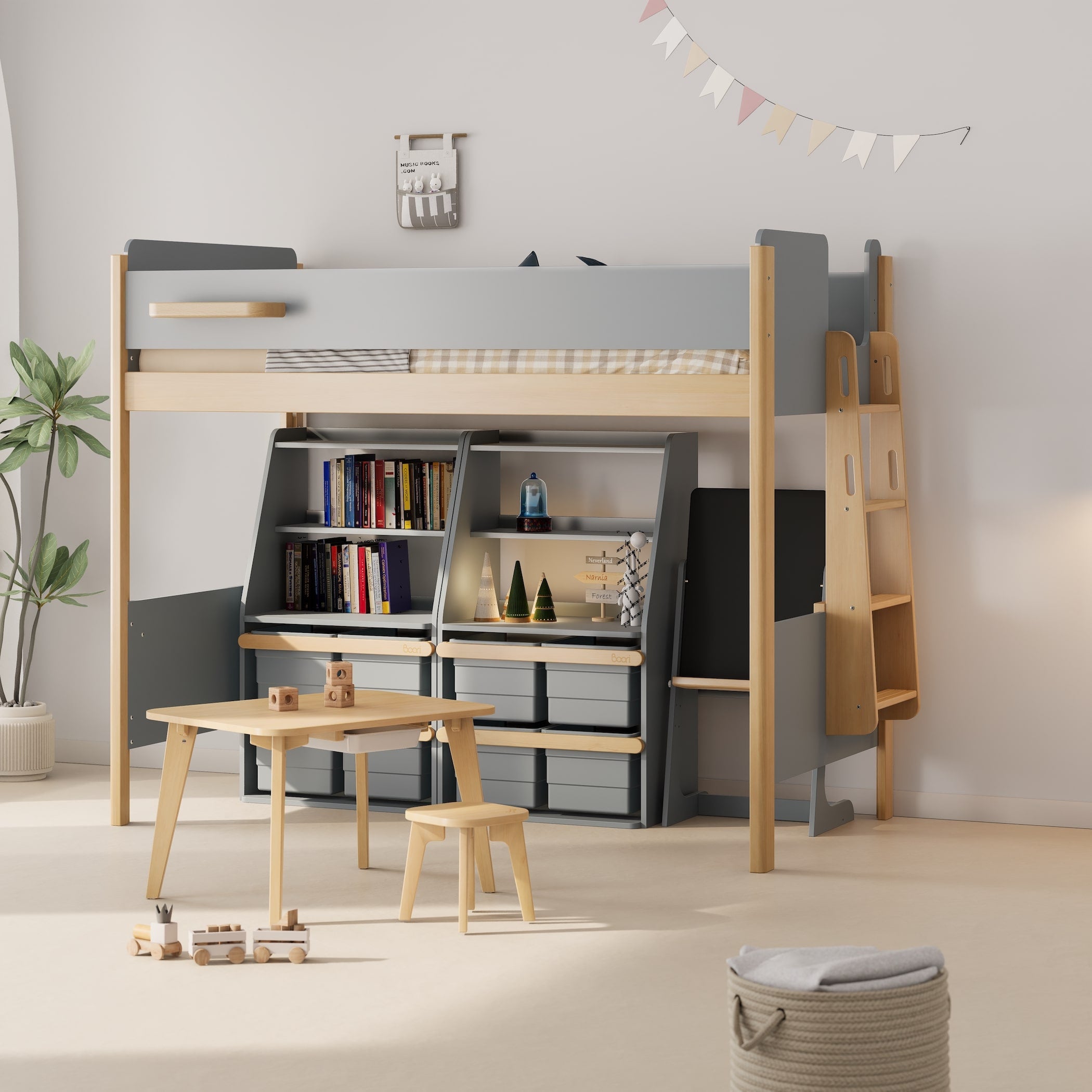 Natty King Single Loft + Ladder