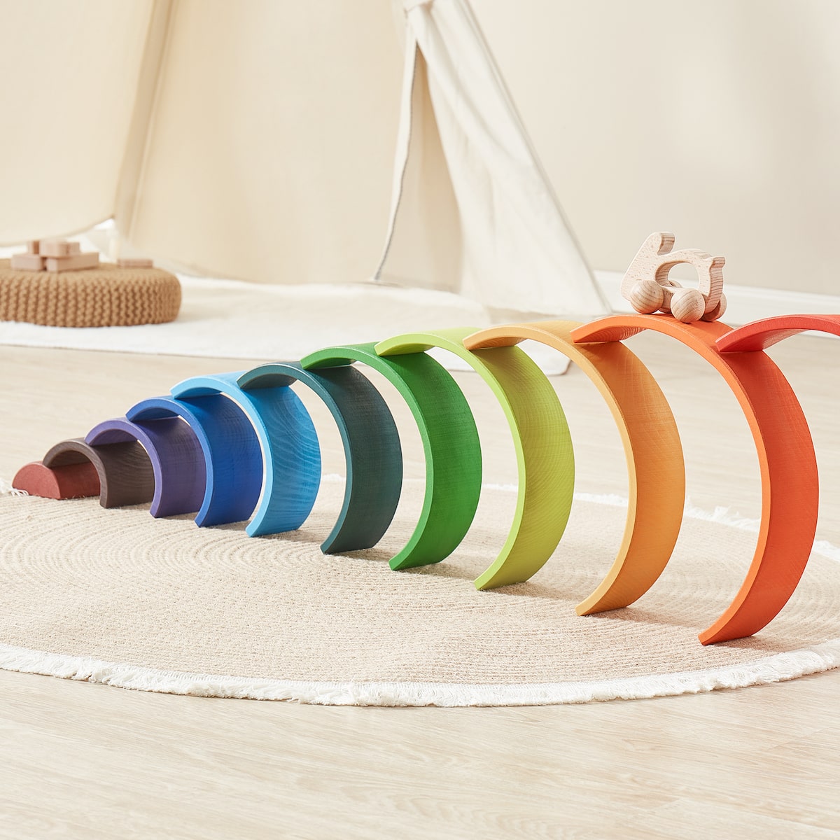 Rainbow Stacker Wooden Toy