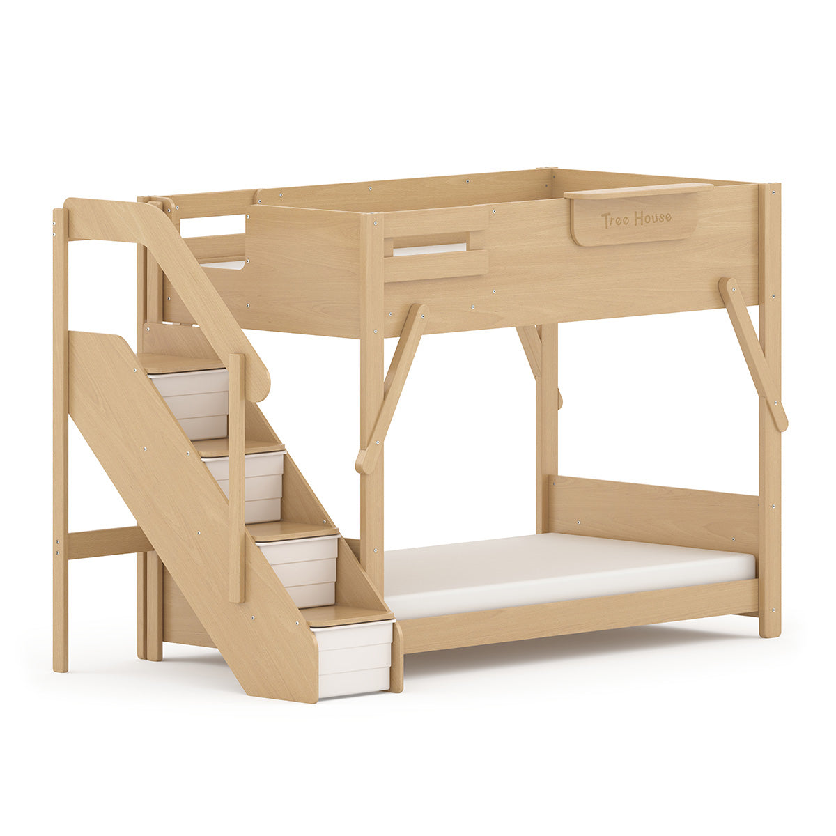 Treehouse King Single Bunk Bed + Storage Staircase