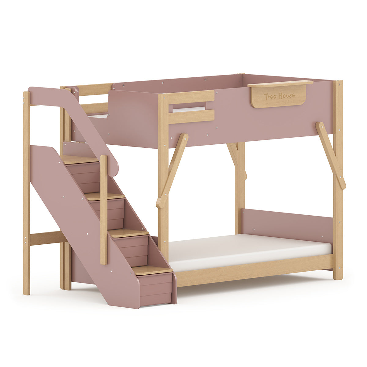 Treehouse King Single Bunk Bed + Storage Staircase
